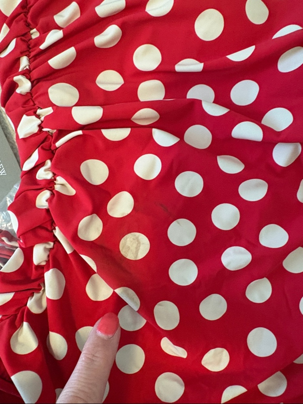 J. Crew Red and White Polka Dot One-Piece Swimsuit - Picture 5 of 5